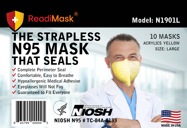 N95 Large Yellow - No Shield - 10 Pack NIOSH Approved N95 Respirators ...